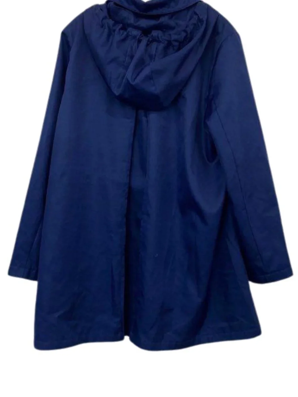 Kate Spade Navy Hooded Rain Coat – Size L | Mid-Length, Water-Repellent